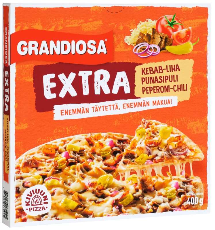 GRANDIOSA EXTRA KEBAB KIVIUUNIPIZZA 400 G