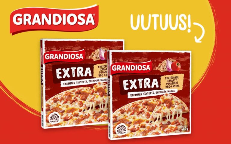 Mehevän maukas Grandiosa Extra uutuus: BBQ Nyhtöpossu